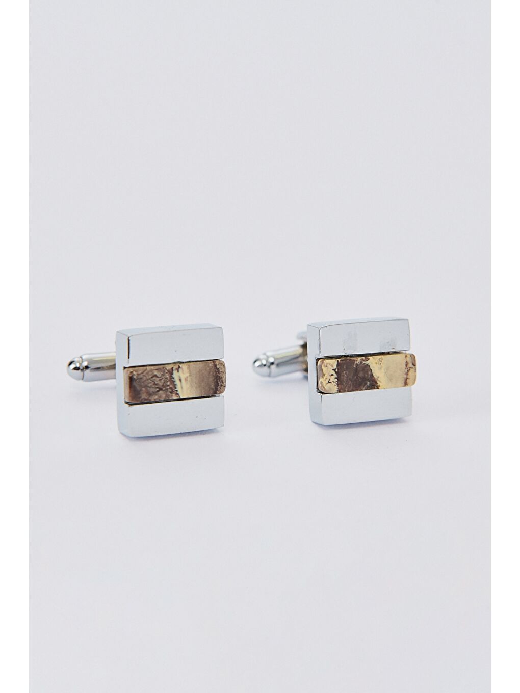 Erkek Gri Siyah Kol Düğmesi-1