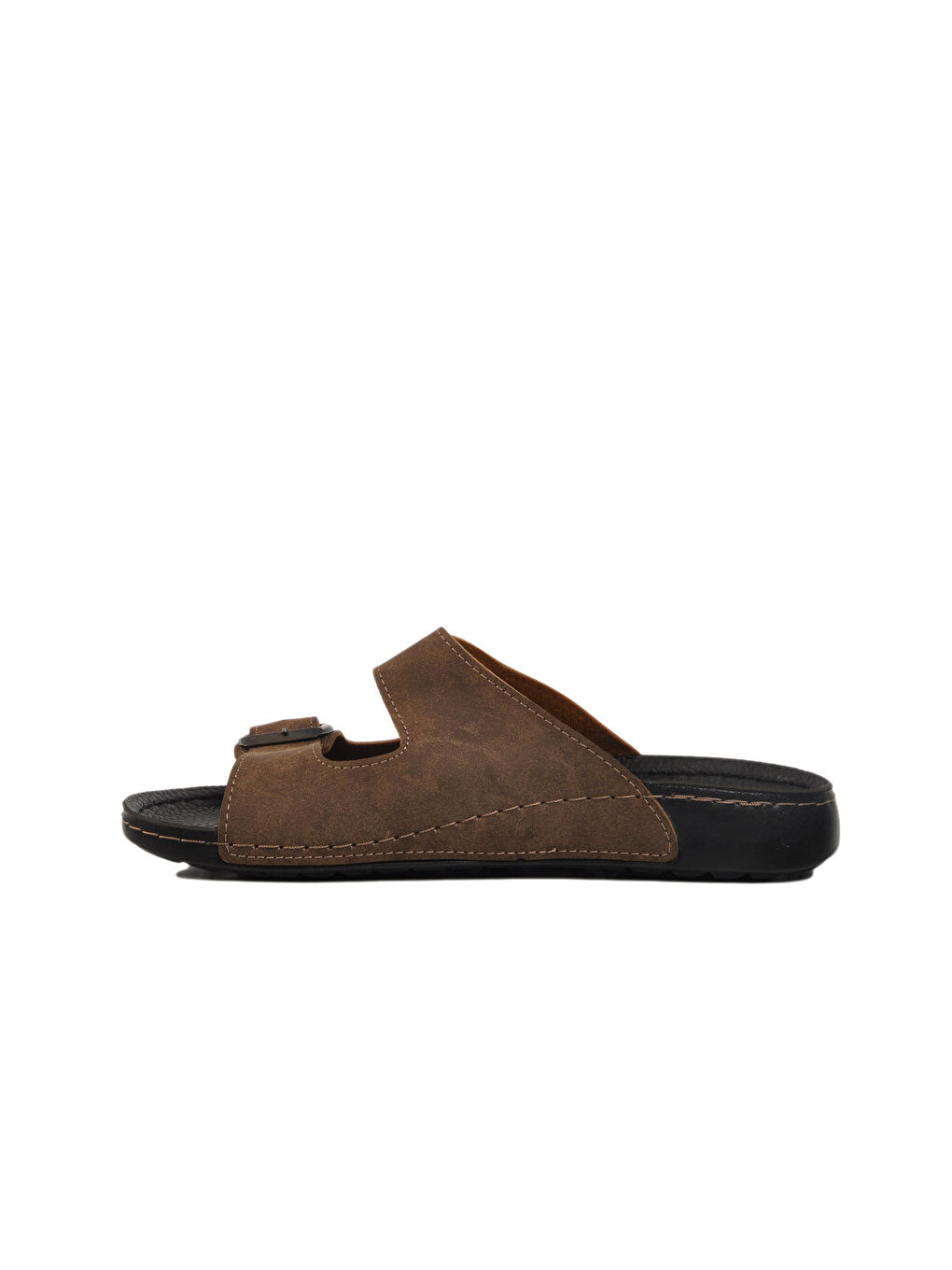 Bej Vizon Çift Bantlı Hafif Erkek Terlik 80-004 M-1