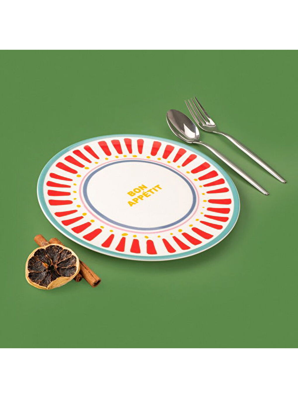 Karışık Kitchen Bon Appetit Servis Tabağı - Renkli - 25 cm-2