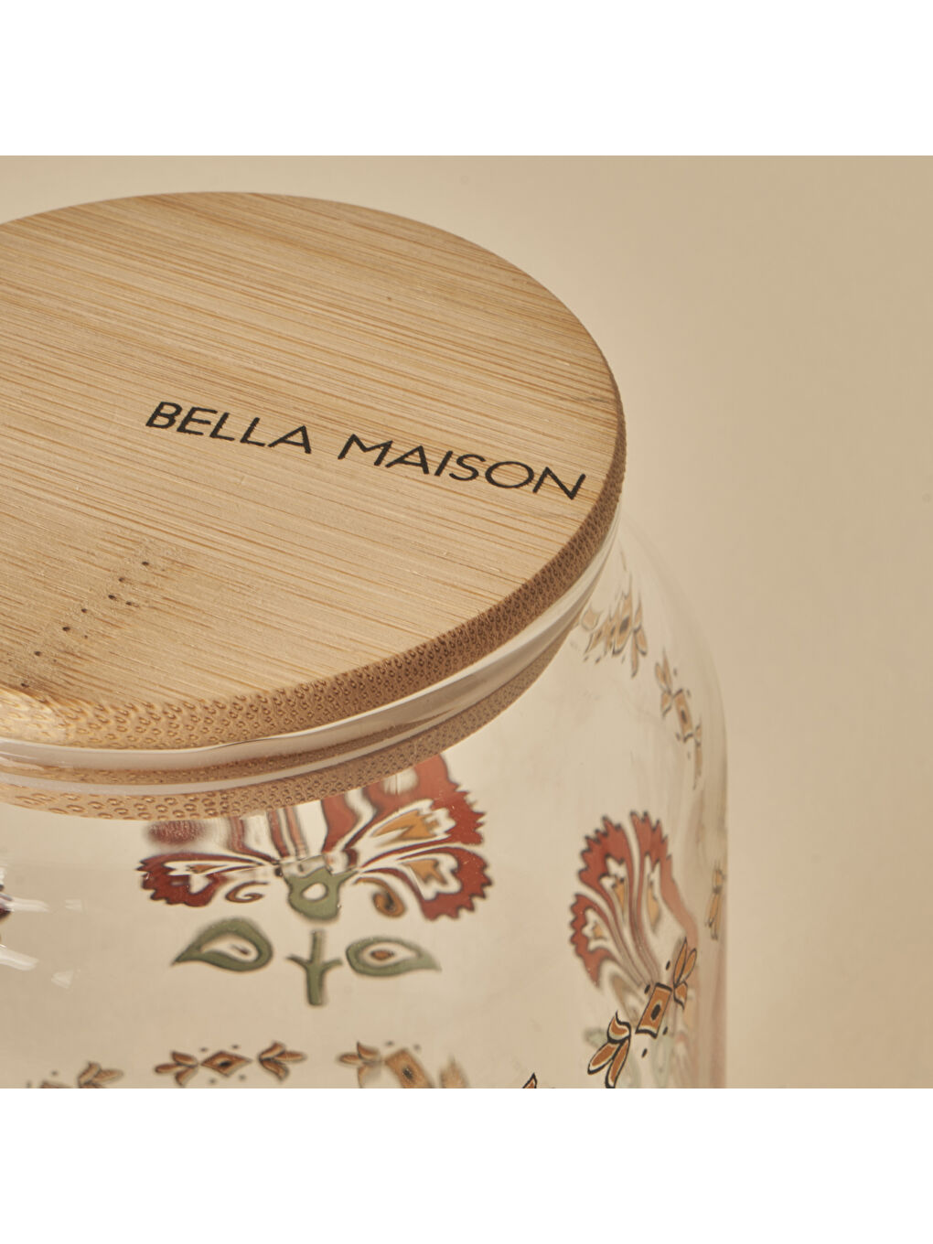 Bella Maison Kahverengi Indian Blossom Bambu Kapaklı Kavanoz Kiremit (970 cc) - 1