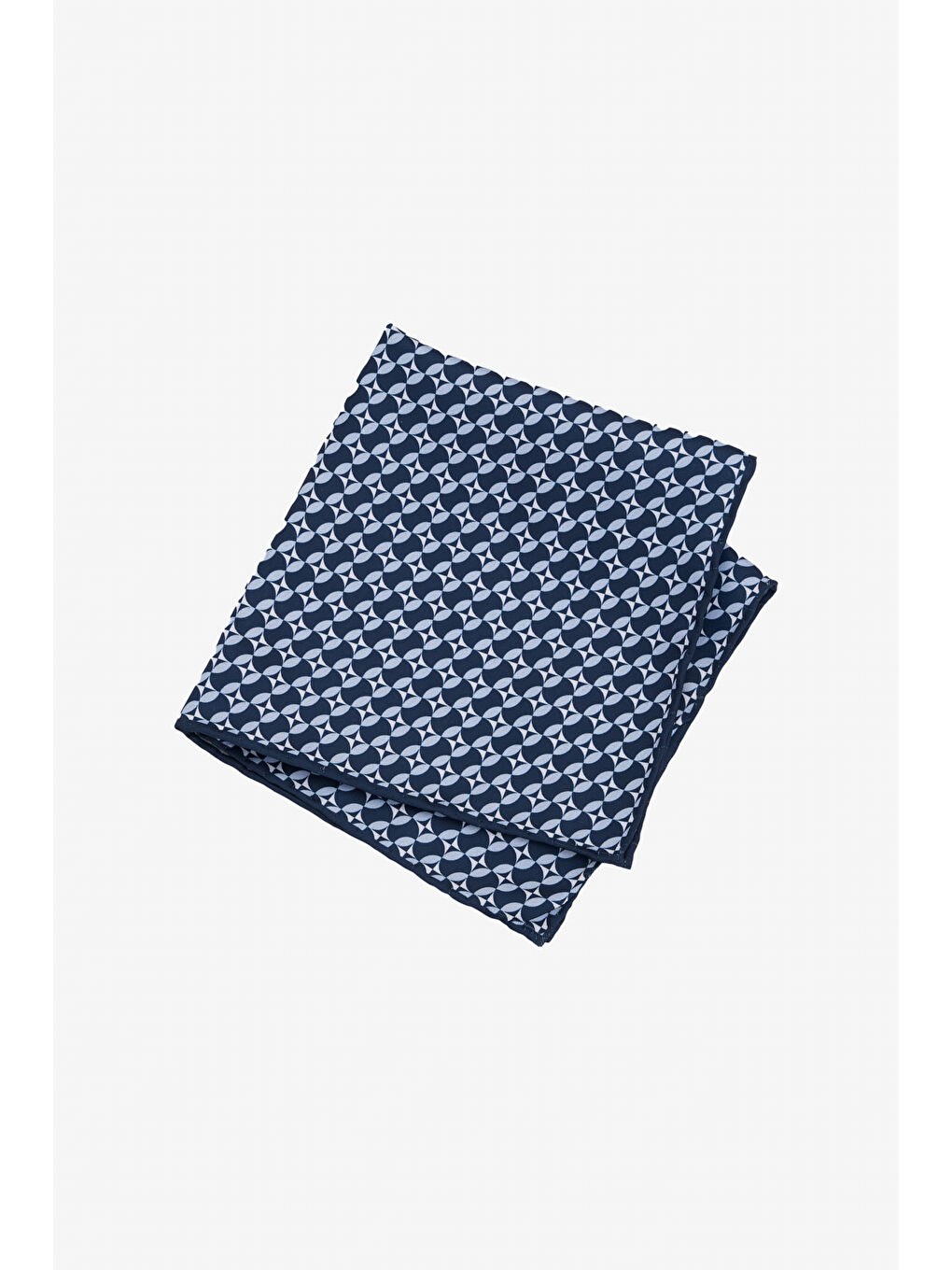 Erkek Lacivert-Mavi Desenli Mendil-1