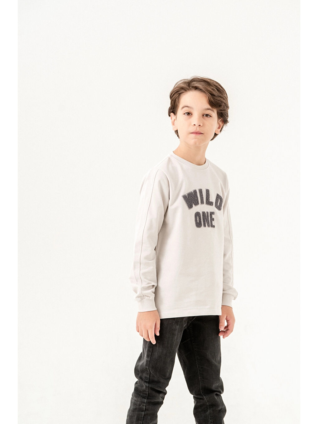 Myhanne Ekru Wild One Baskılı Sweat 11924