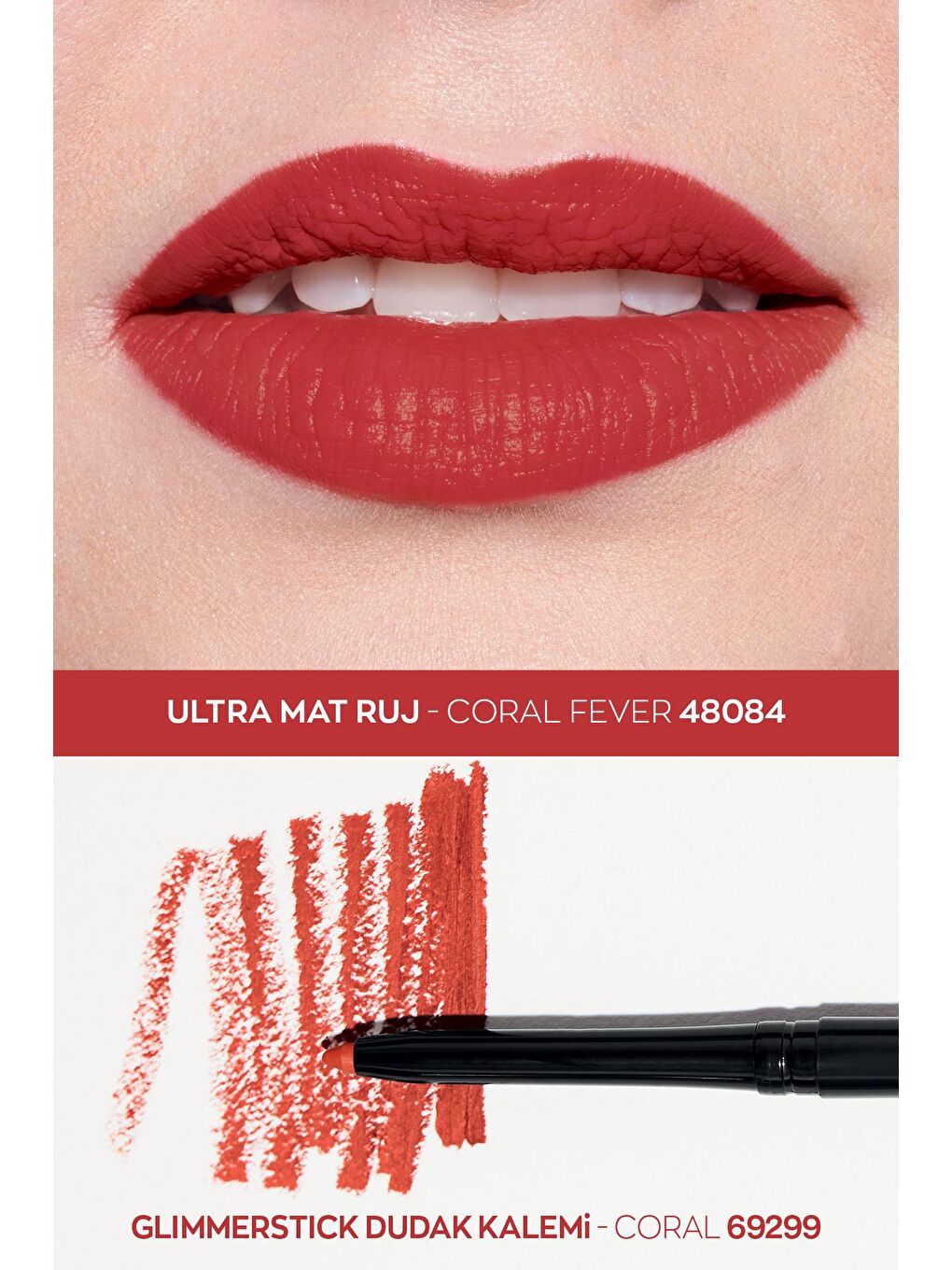 AVON Ultra Mat Ruj Coral Fever ve Glimmerstick Dudak Kalemi Coral Paketi - 1