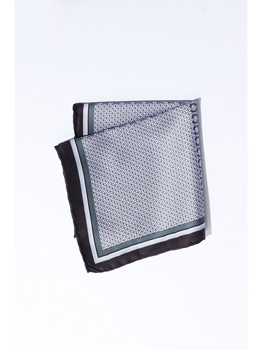 Erkek Gri-Haki Desenli Mendil