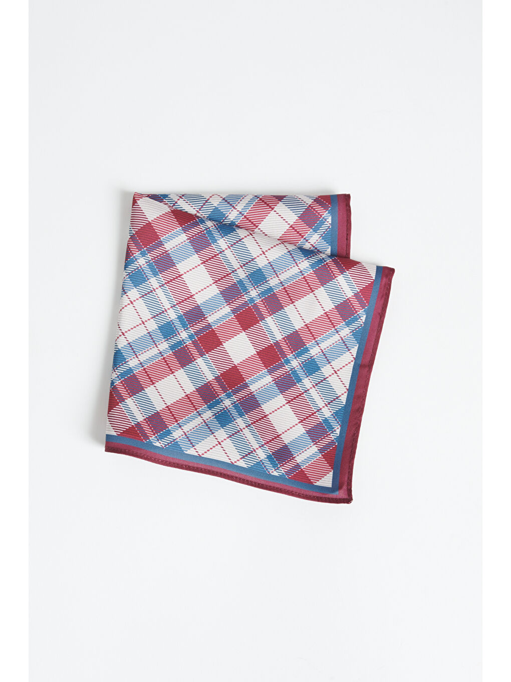 Erkek Kırmızı-Beyaz Desenli Mendil