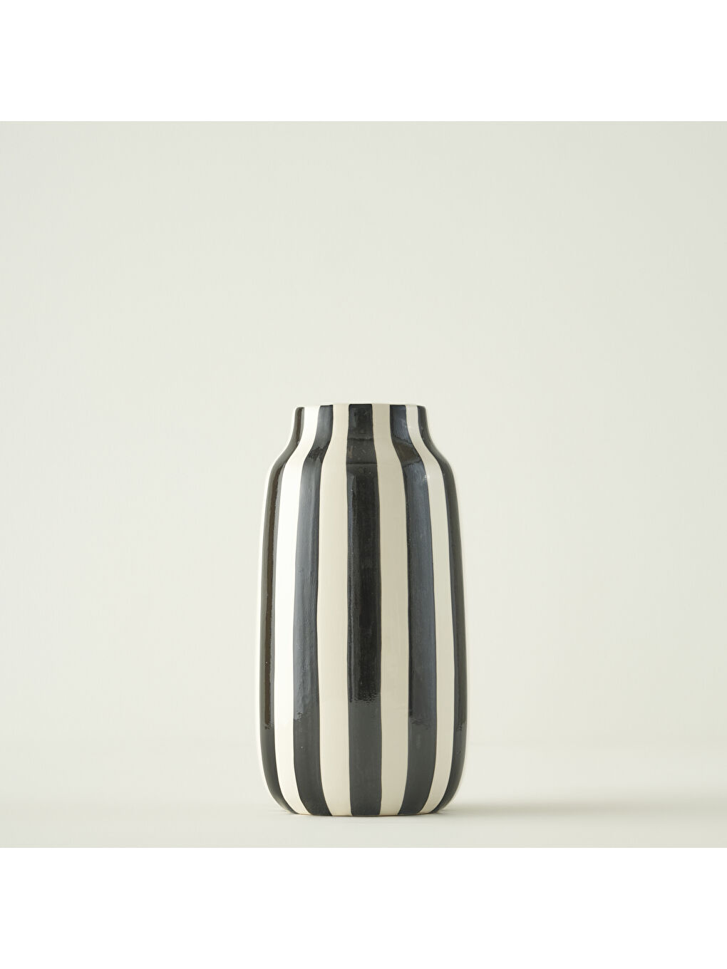 Rise Stoneware Vazo Siyah-Beyaz (14x14x26 cm)-2
