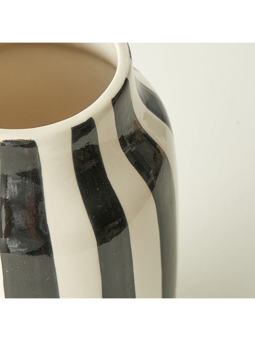 Rise Stoneware Vazo Siyah-Beyaz (14x14x26 cm)-3