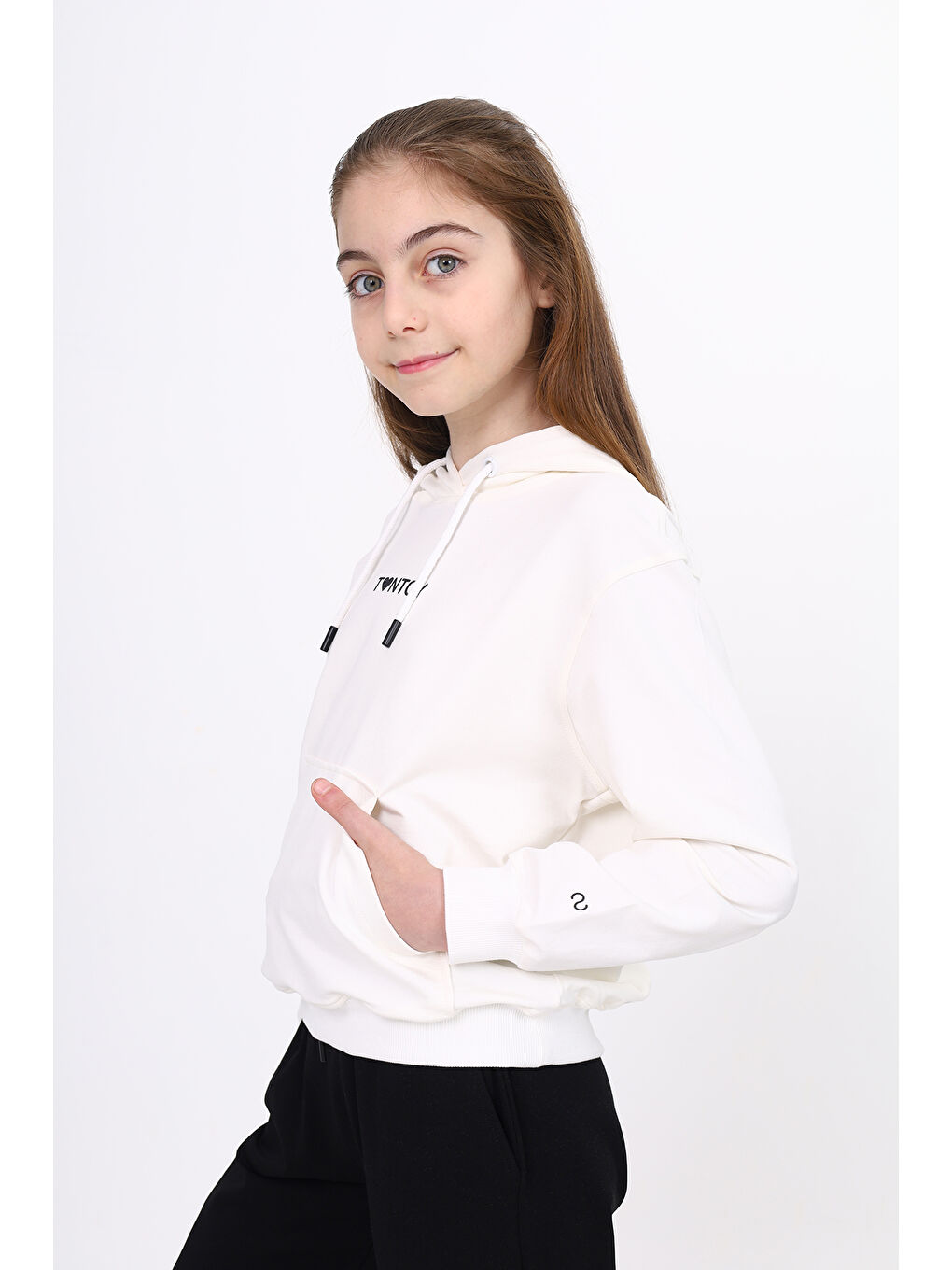 Toontoykids Ekru Kız Çocuk Baskılı Sweatshirt - 1