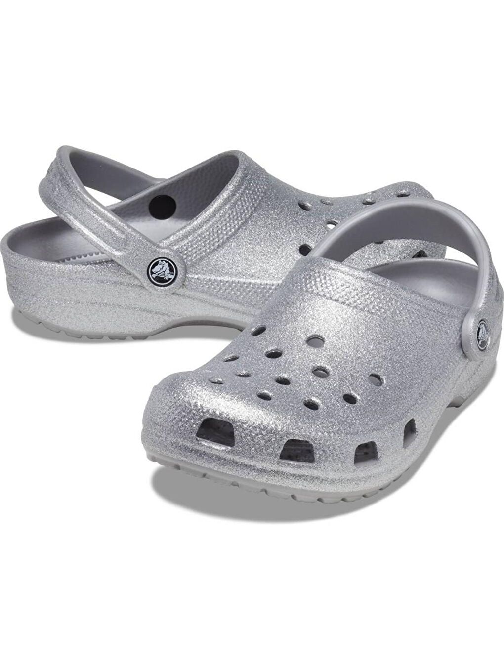 Crocs Gri Classic Glitter Clog Unisex Gri Terlik