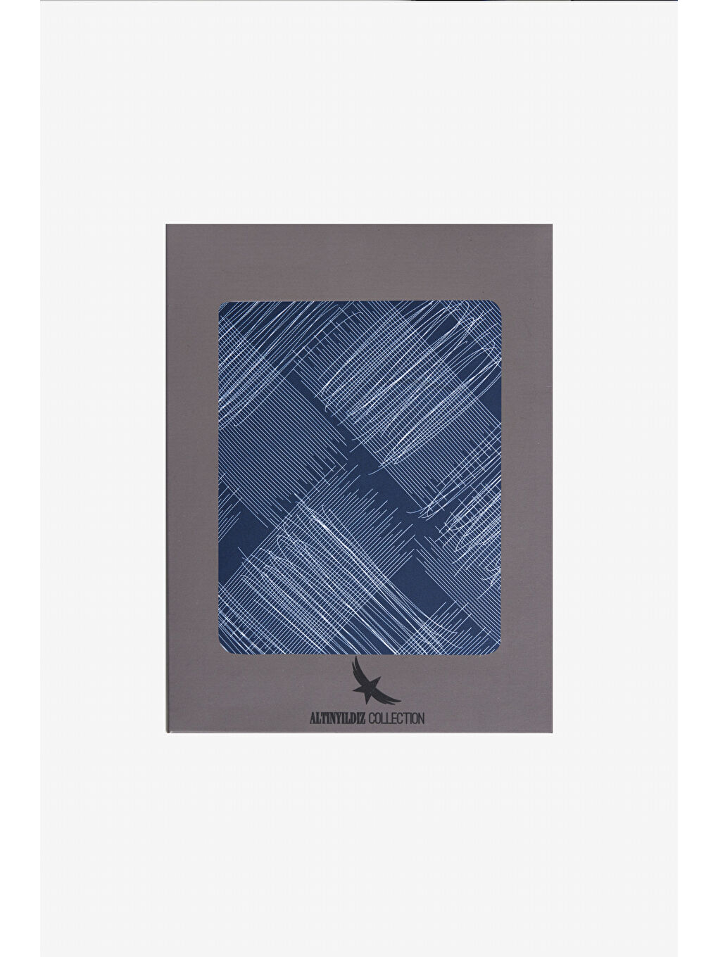 Erkek Lacivert-Beyaz Desenli Mendil-1