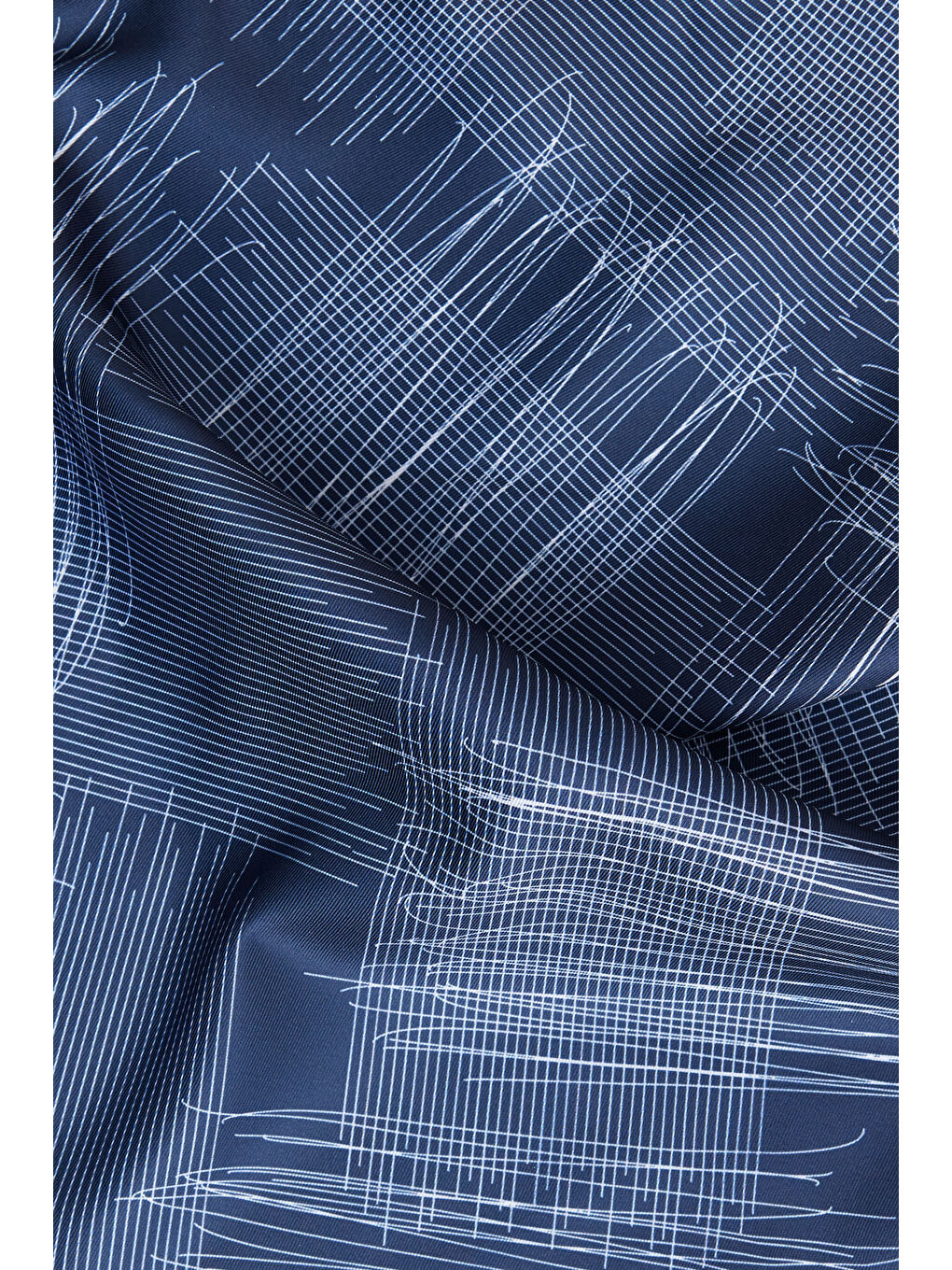 Erkek Lacivert-Beyaz Desenli Mendil-3