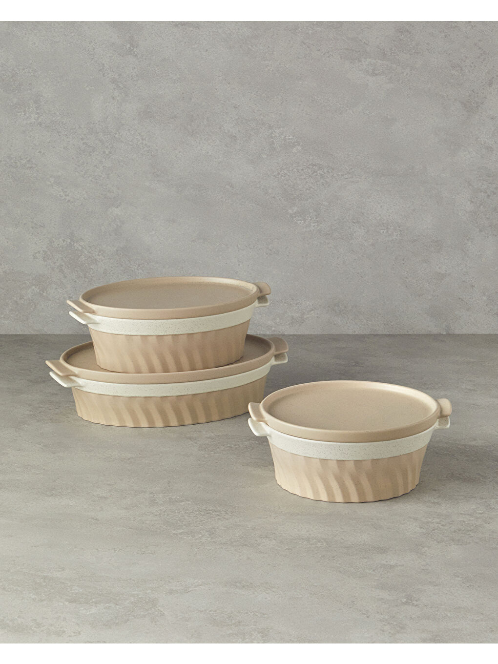 Ekru Pure Stoneware Oval Fırın Tenceresi 28x17,8x8 cm Krem-4