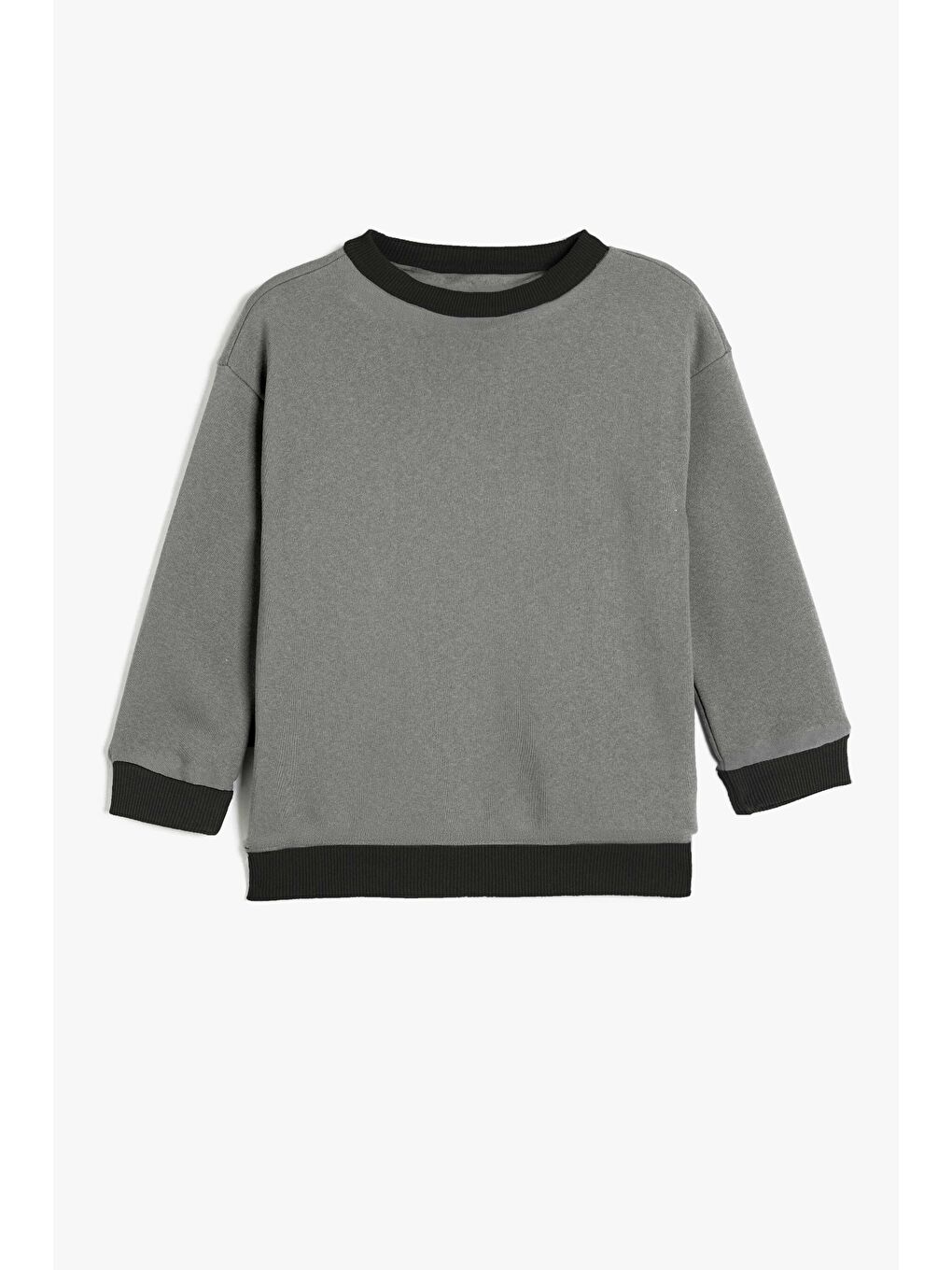 Luess Unisex Çocuk Basic Oversize Sweatshirt - Siyah (2-3 Yaş - 7-8 Yaş) - 1