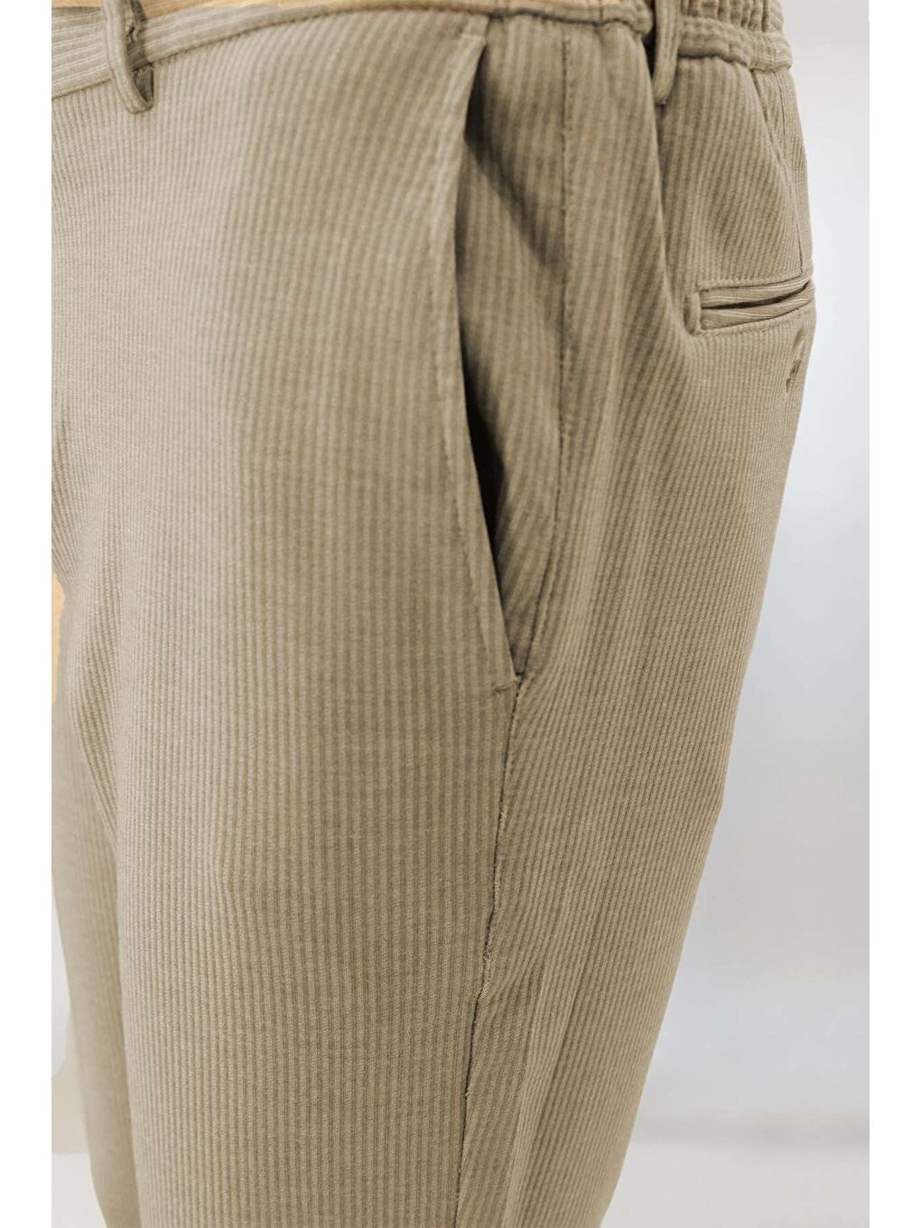 Bej Dynamic Fit Lastikli İpli Erkek Pantolon | Konforlu Smart Casual-1