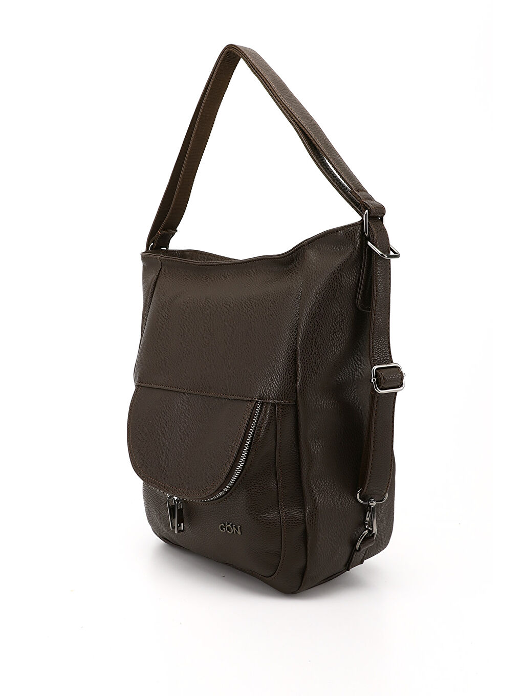 Kahverengi Kadın AÇIK KAHVERENGİ Uzun Askılı Omuz ve Sırt Çantası-2