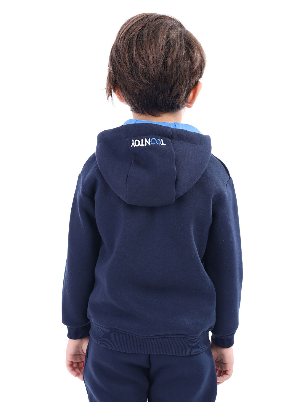 Lacivert Unisex Çocuk Nakışlı Hırka-1