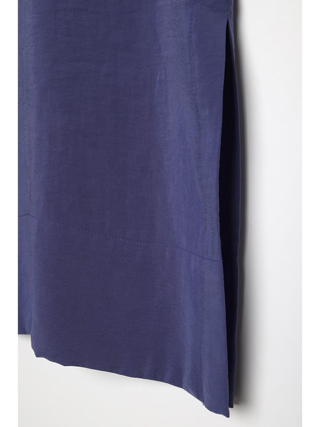İndigo Taş Düğmeli Modal Gömlek Tunik-4