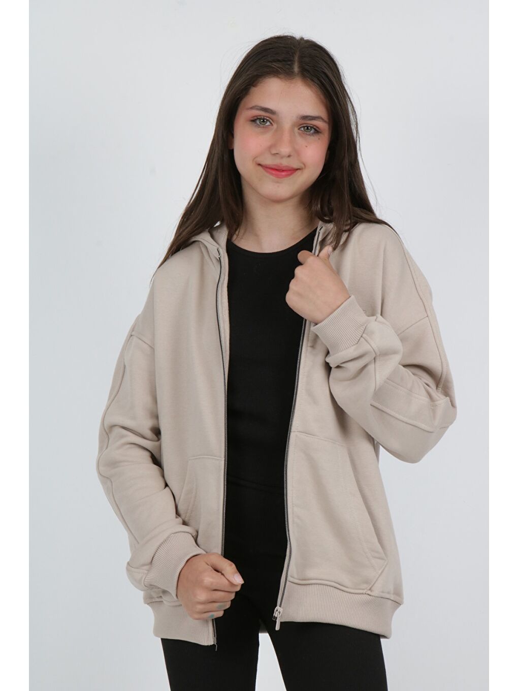 Toontoykids Bej Kız Çocuk Nakışlı Hırka - 3