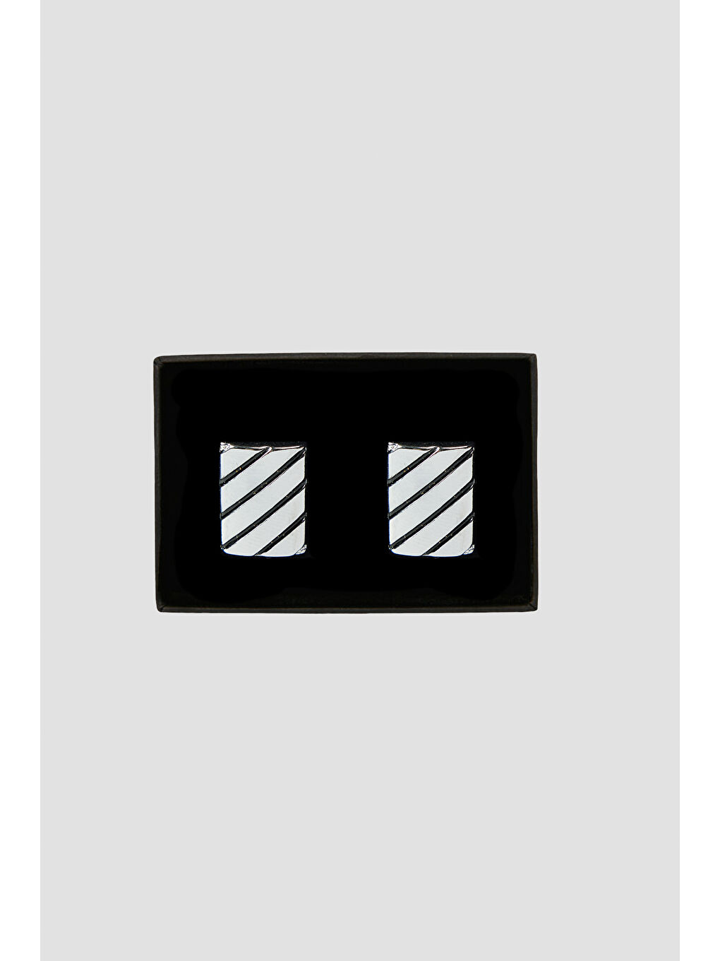 Erkek Siyah-Gri Metal Kol Düğmesi