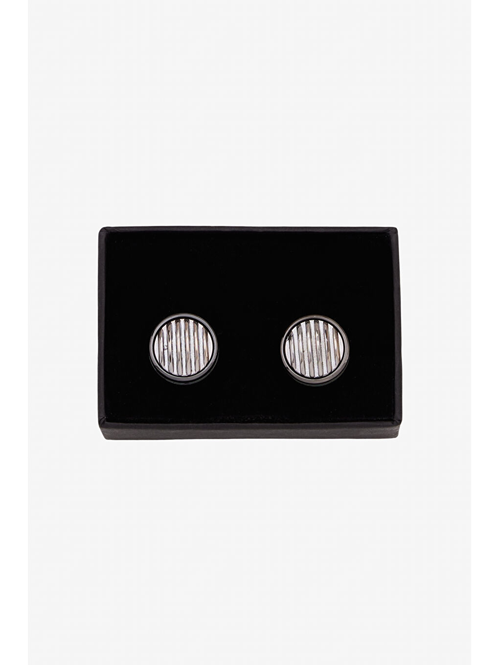 Erkek Gri Düz Klasik Gri Kol Düğmesi