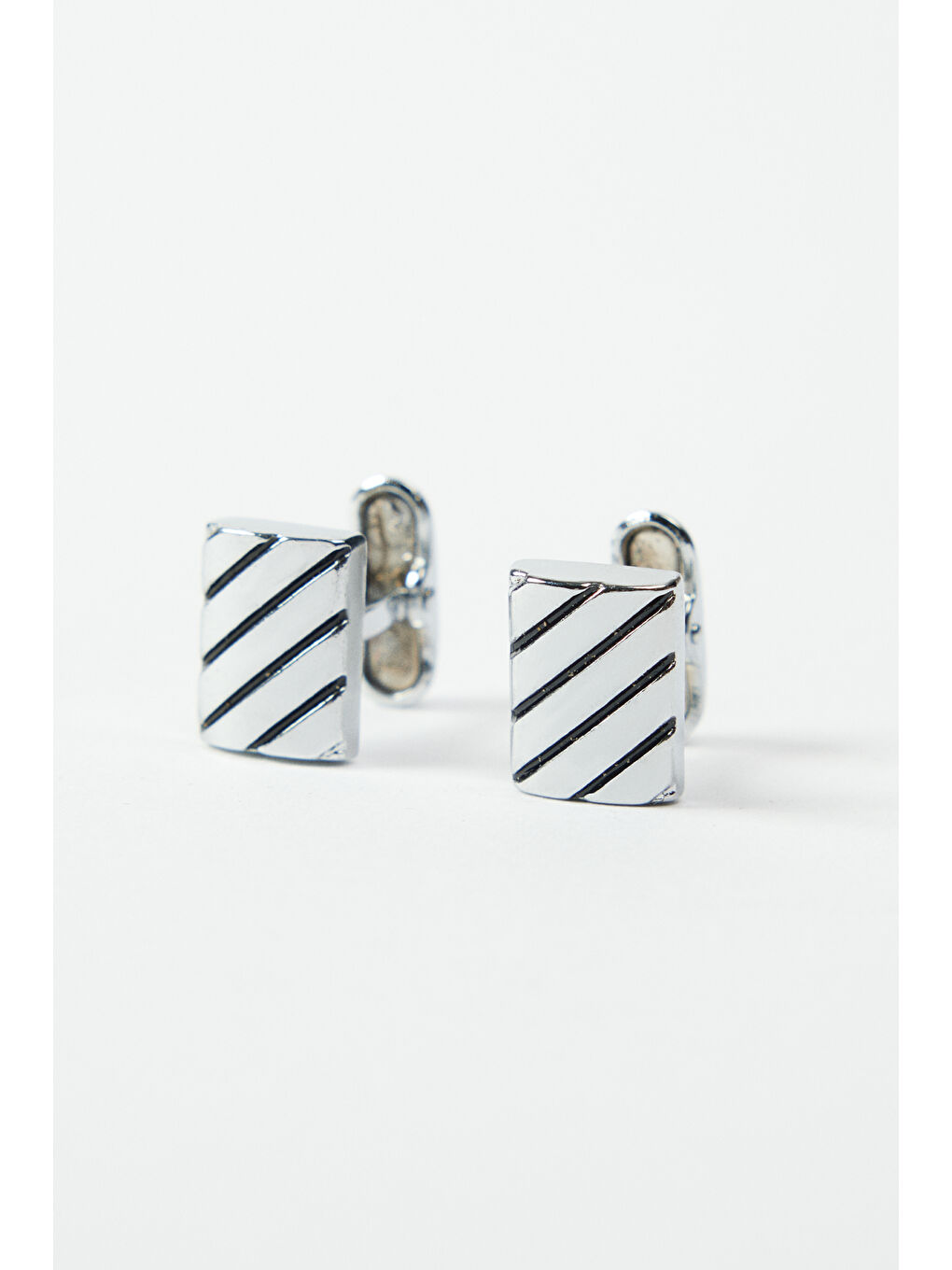 Erkek Siyah-Gri Metal Kol Düğmesi-1