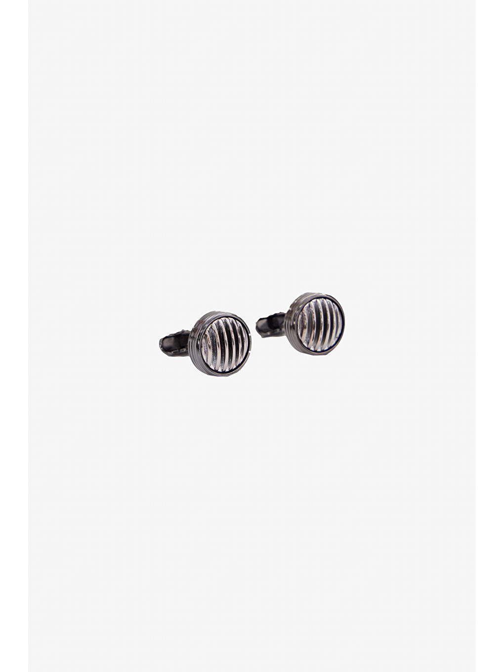 Erkek Gri Düz Klasik Gri Kol Düğmesi-1