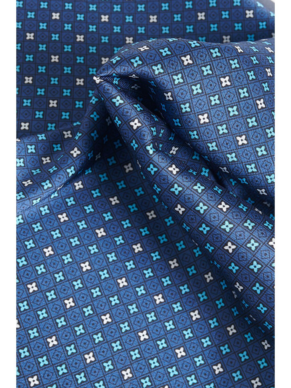 Erkek Lacivert-Gri Desenli Mendil-1