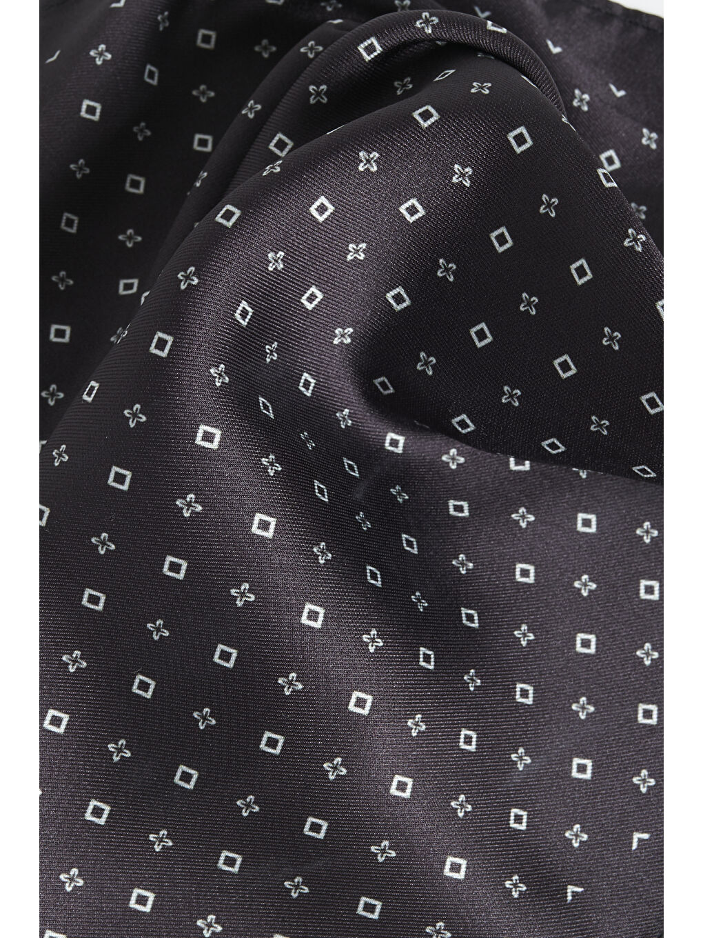 Erkek Siyah Desenli Mendil-1