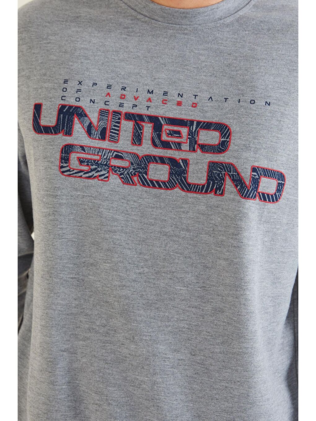 Rufus Gri Melanj O Yaka Erkek Sweatshirt - 88127-2