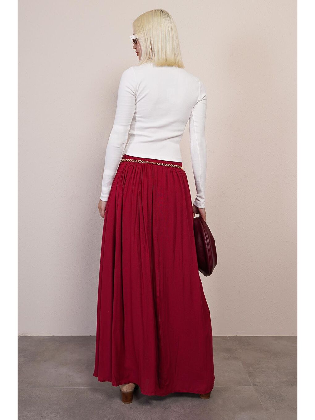 Beyaz V Yaka Uzun Kollu Kaşkorse Body Mg2192-5