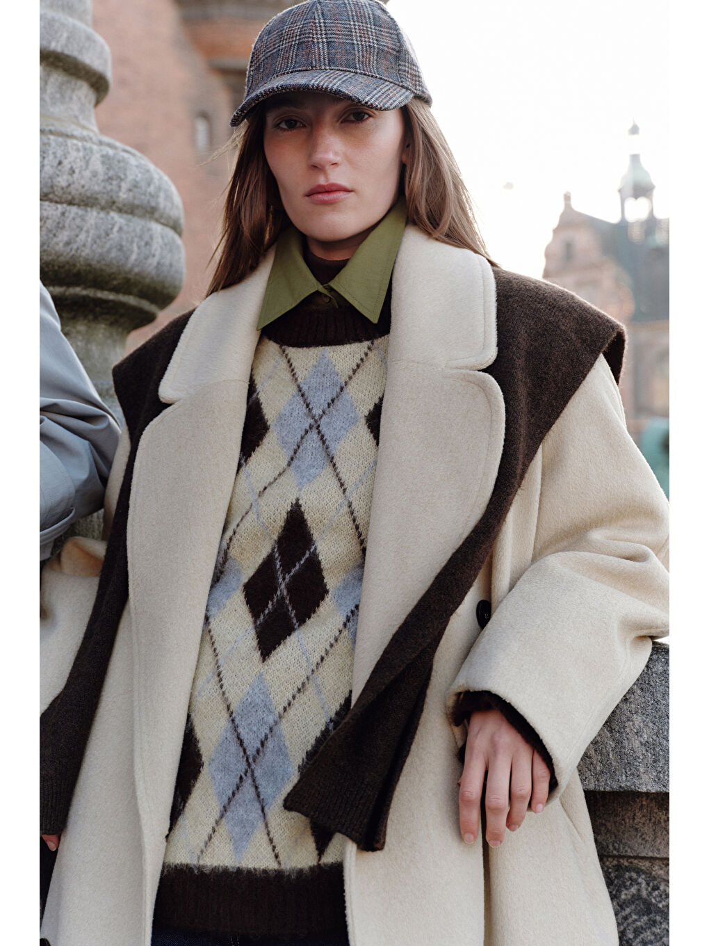 Baklava Desenli Triko Kazak Mavi-6