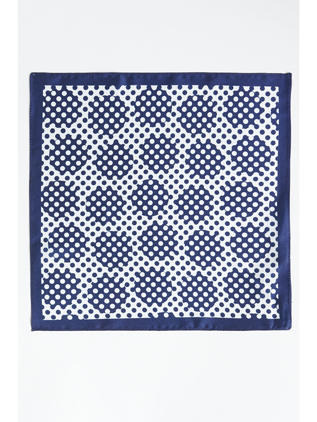 Erkek Lacivert-Beyaz Desenli Mendil-2