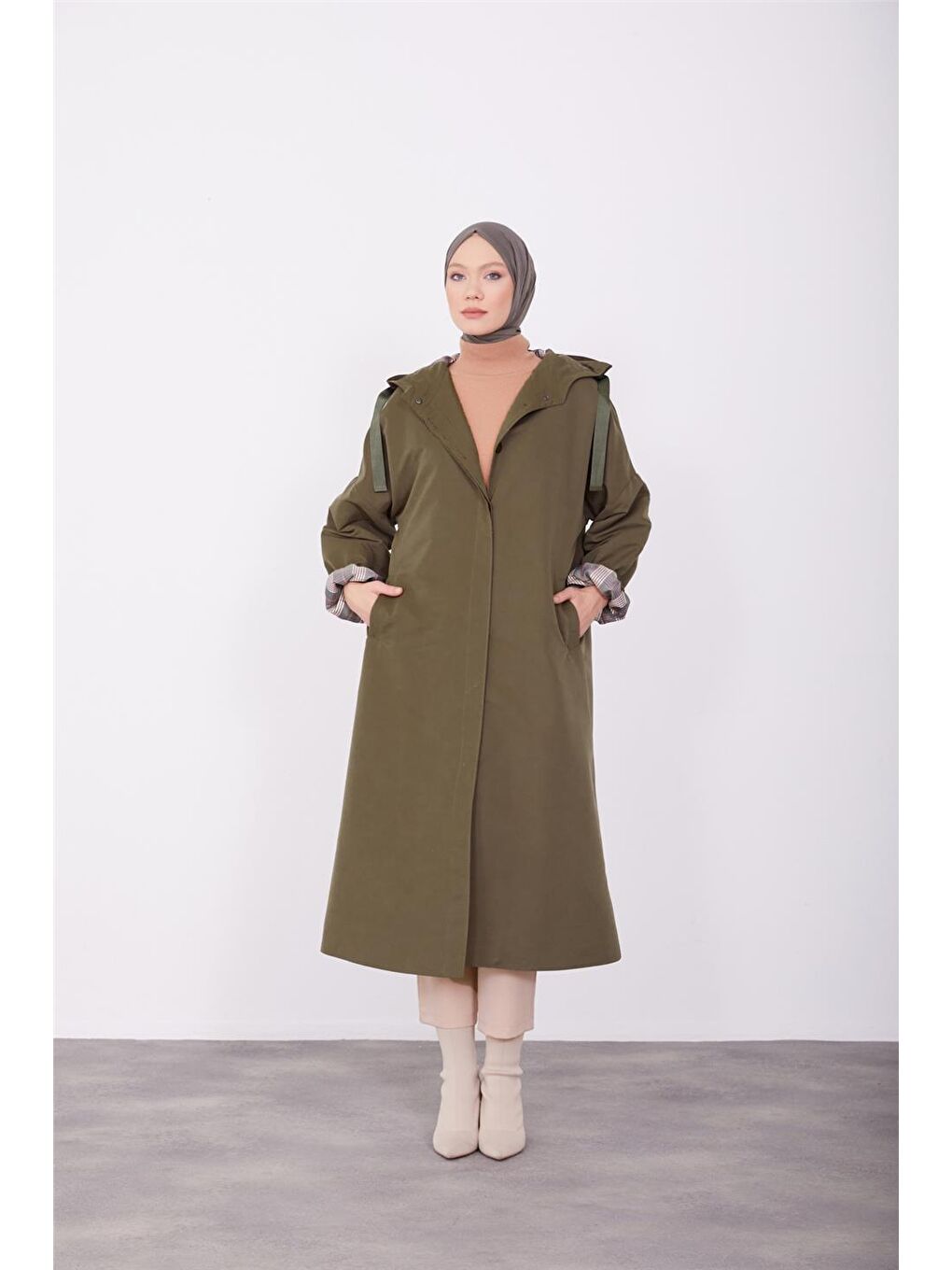 Yeşil Oversize Kap 23K7109