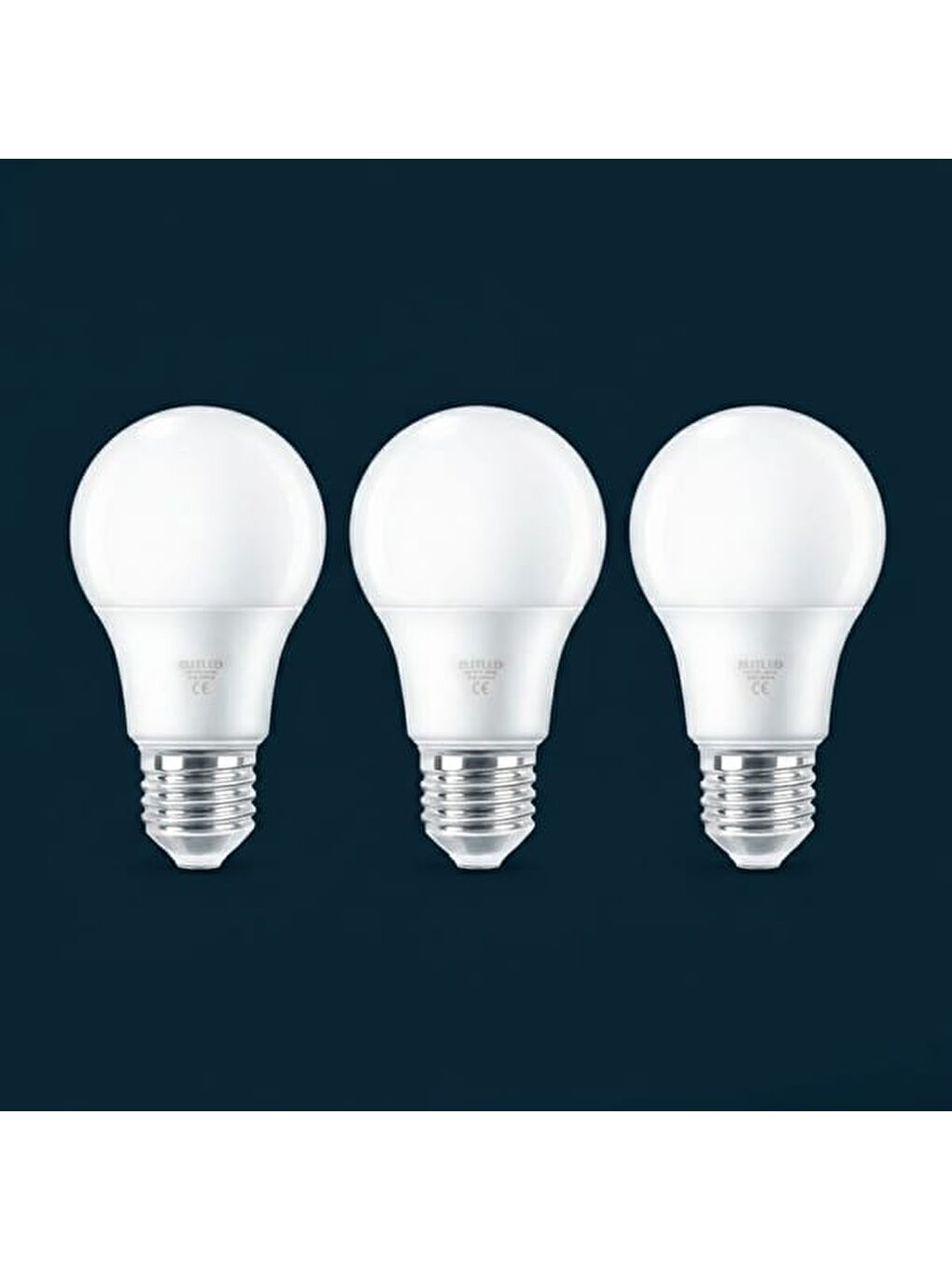 9W E27 800Lm 3'lü Led Ampul - 6500K - Beyaz Işık