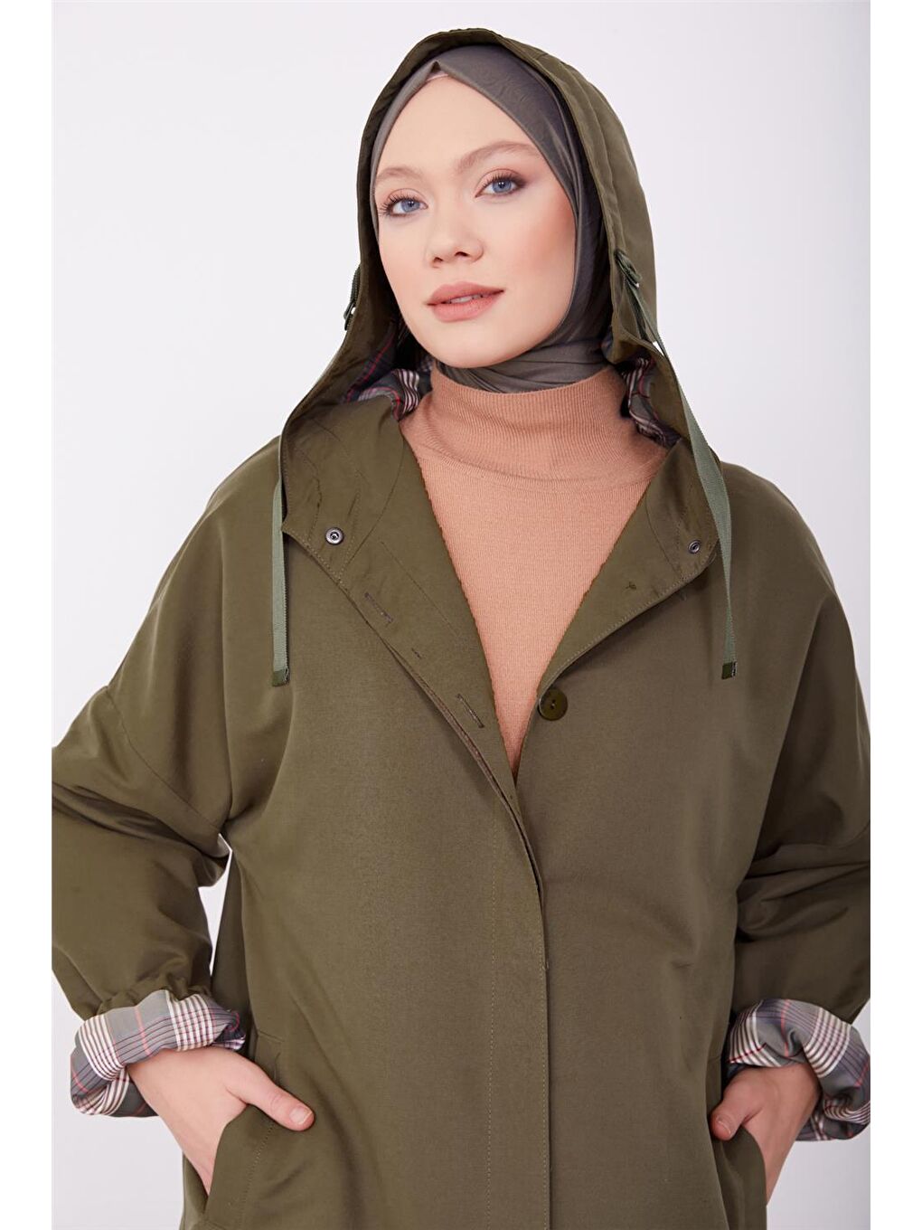 Yeşil Oversize Kap 23K7109-2