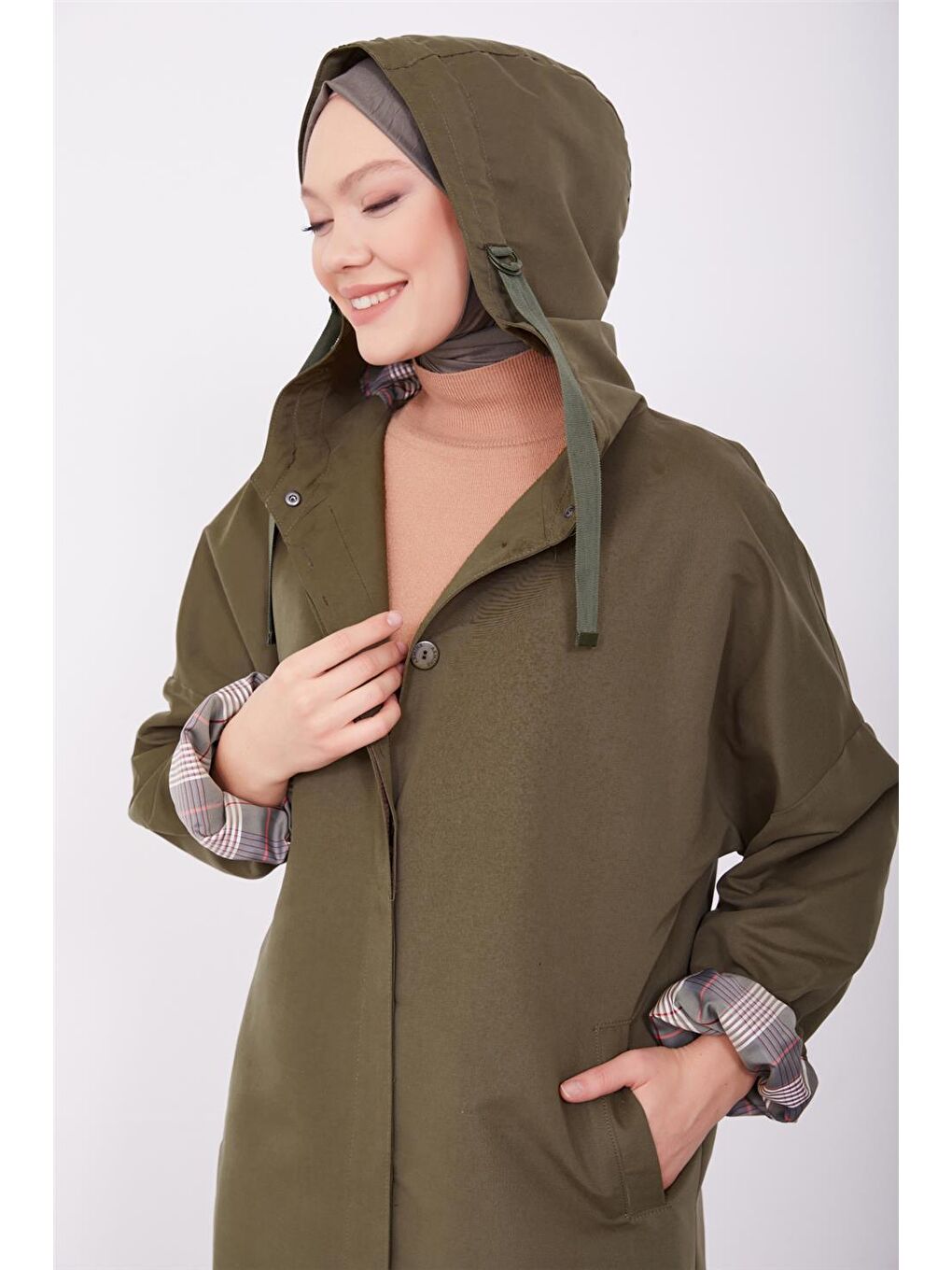 Yeşil Oversize Kap 23K7109-3