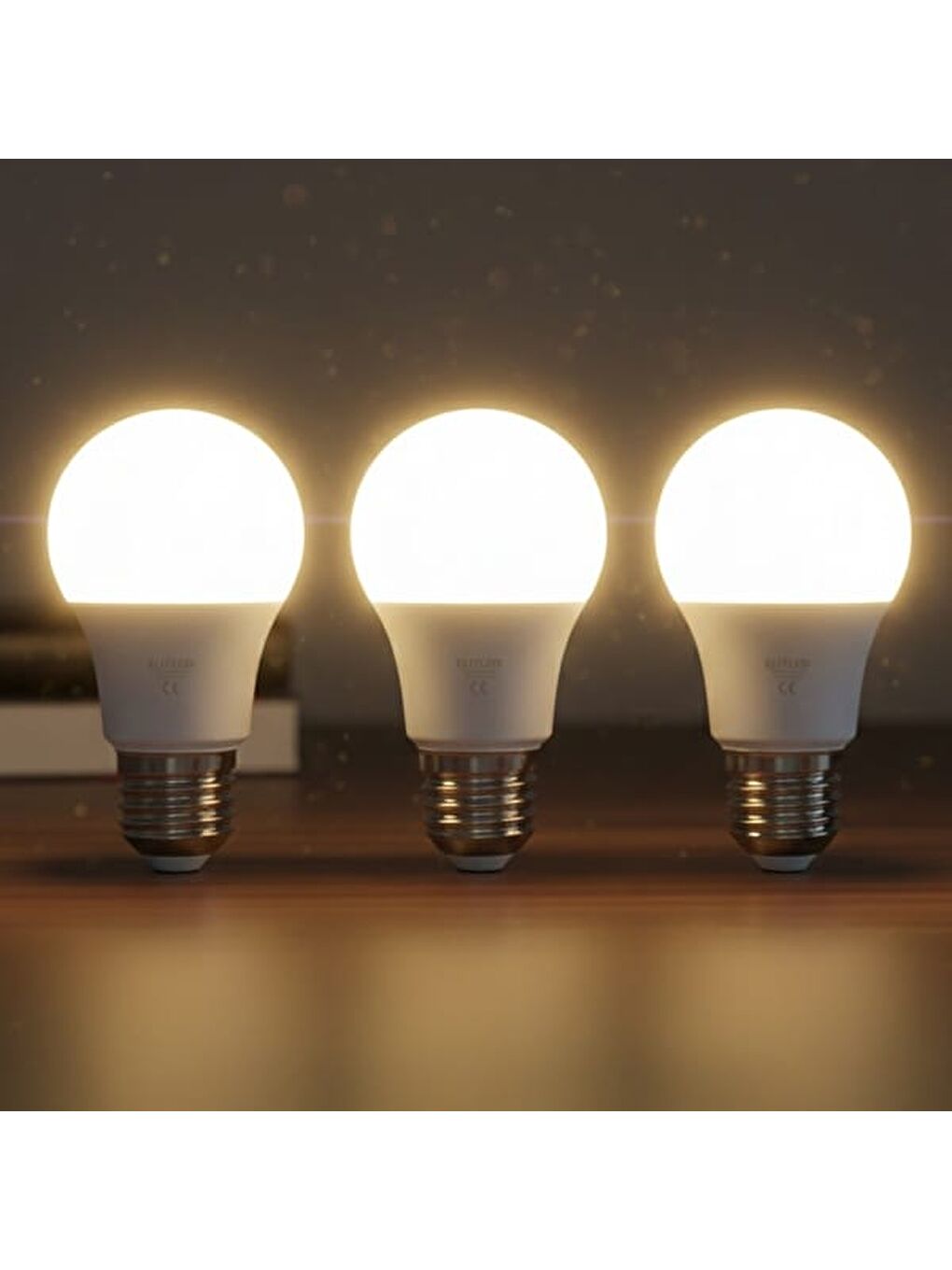 9W E27 800Lm 3'lü Led Ampul - 6500K - Beyaz Işık-4