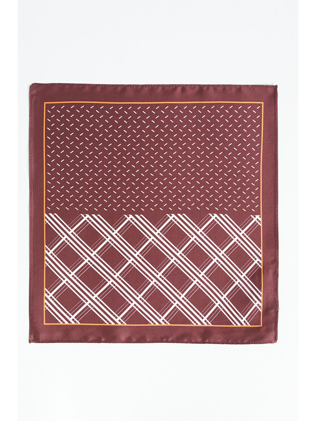 Erkek Bordo-Beyaz Desenli Mendil-2