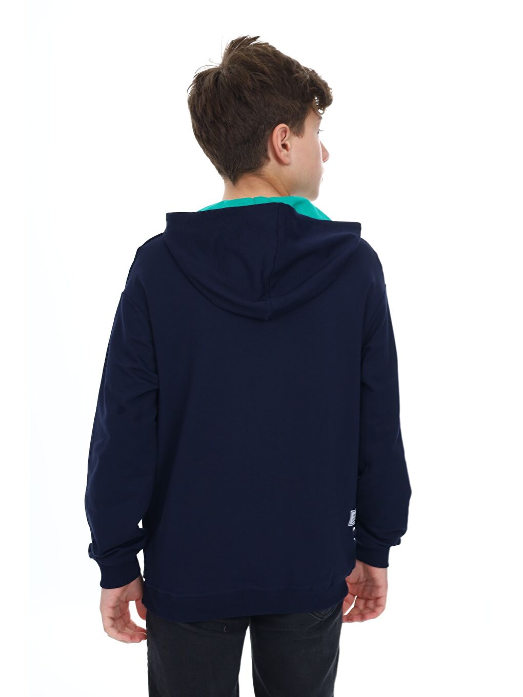 Lacivert Erkek Çocuk Baskılı Sweatshirt-3