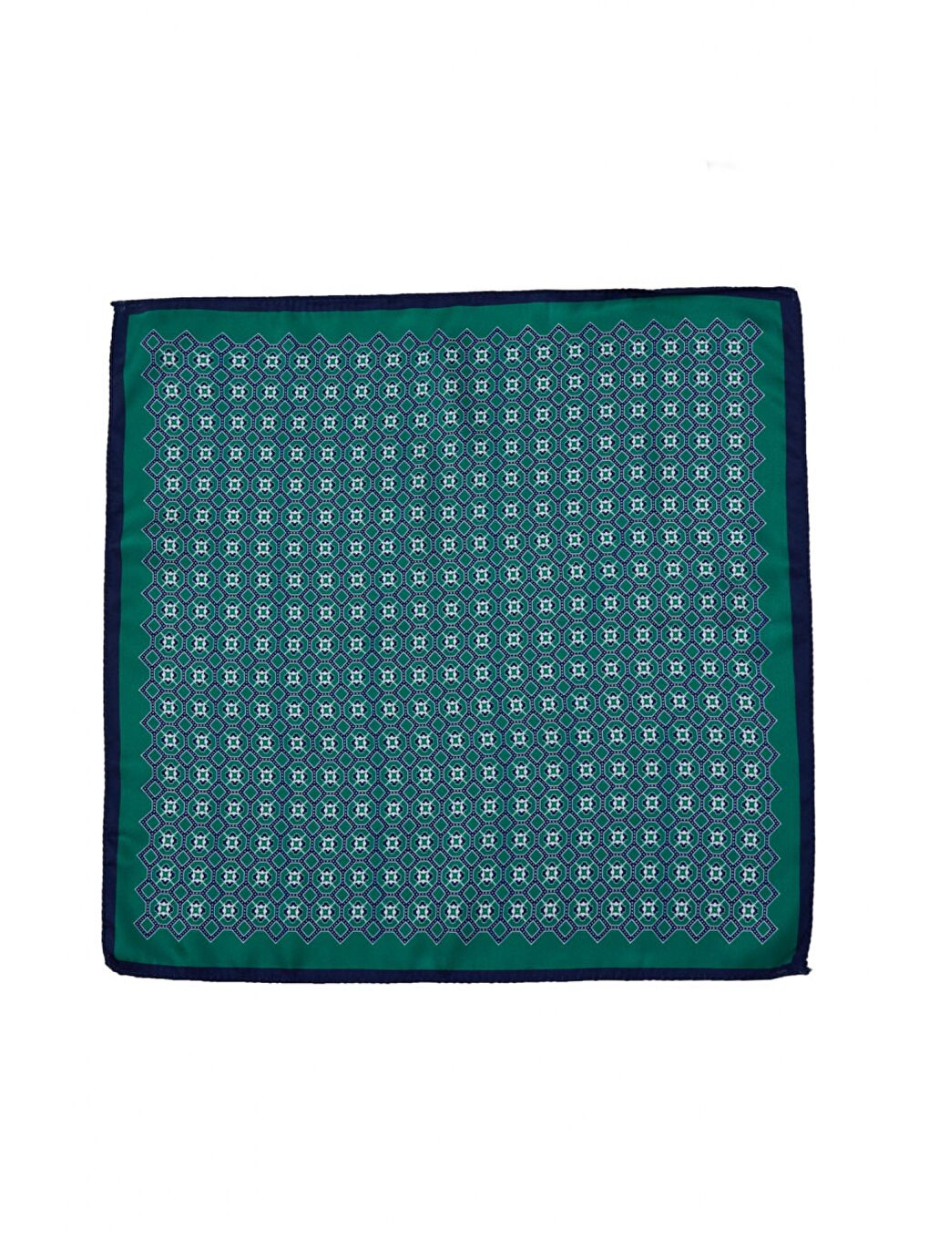 Erkek Yeşil-Lacivert Desenli Mendil