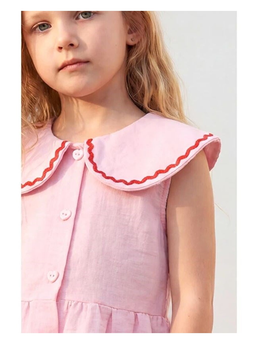 Kız Çocuk Pembe Kalp Pantolon Takım-2