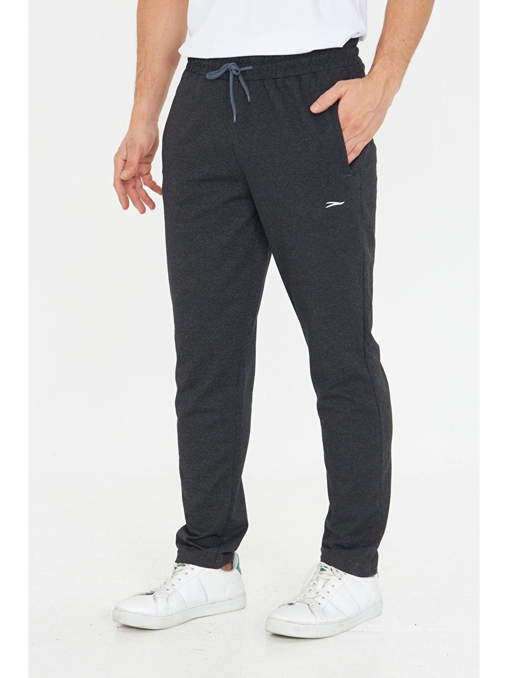 Antrasit Erkek Düz Paça Rahat Kesim Eşofman Altı 6501-2