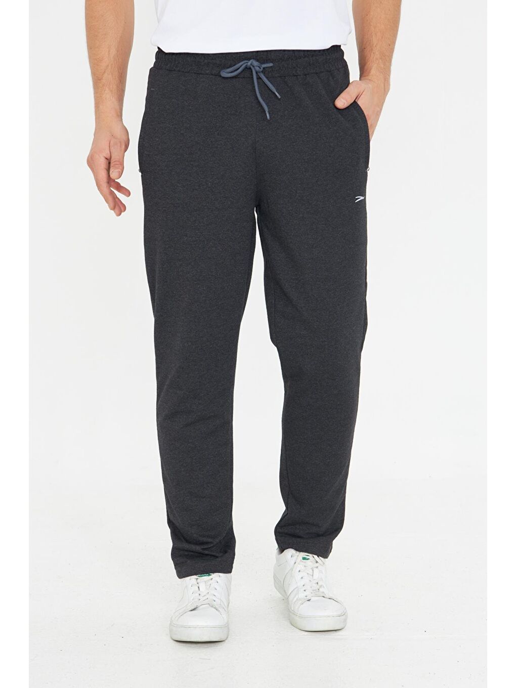 Antrasit Erkek Düz Paça Rahat Kesim Eşofman Altı 6501-3