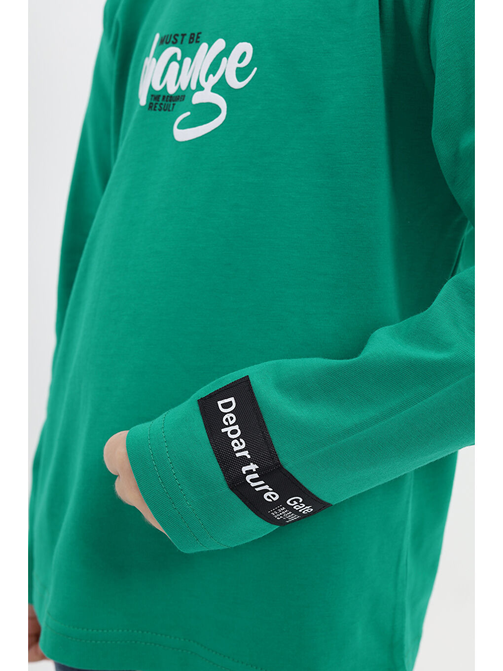 Yeşil Erkek Çocuk Baskılı Tişört-1