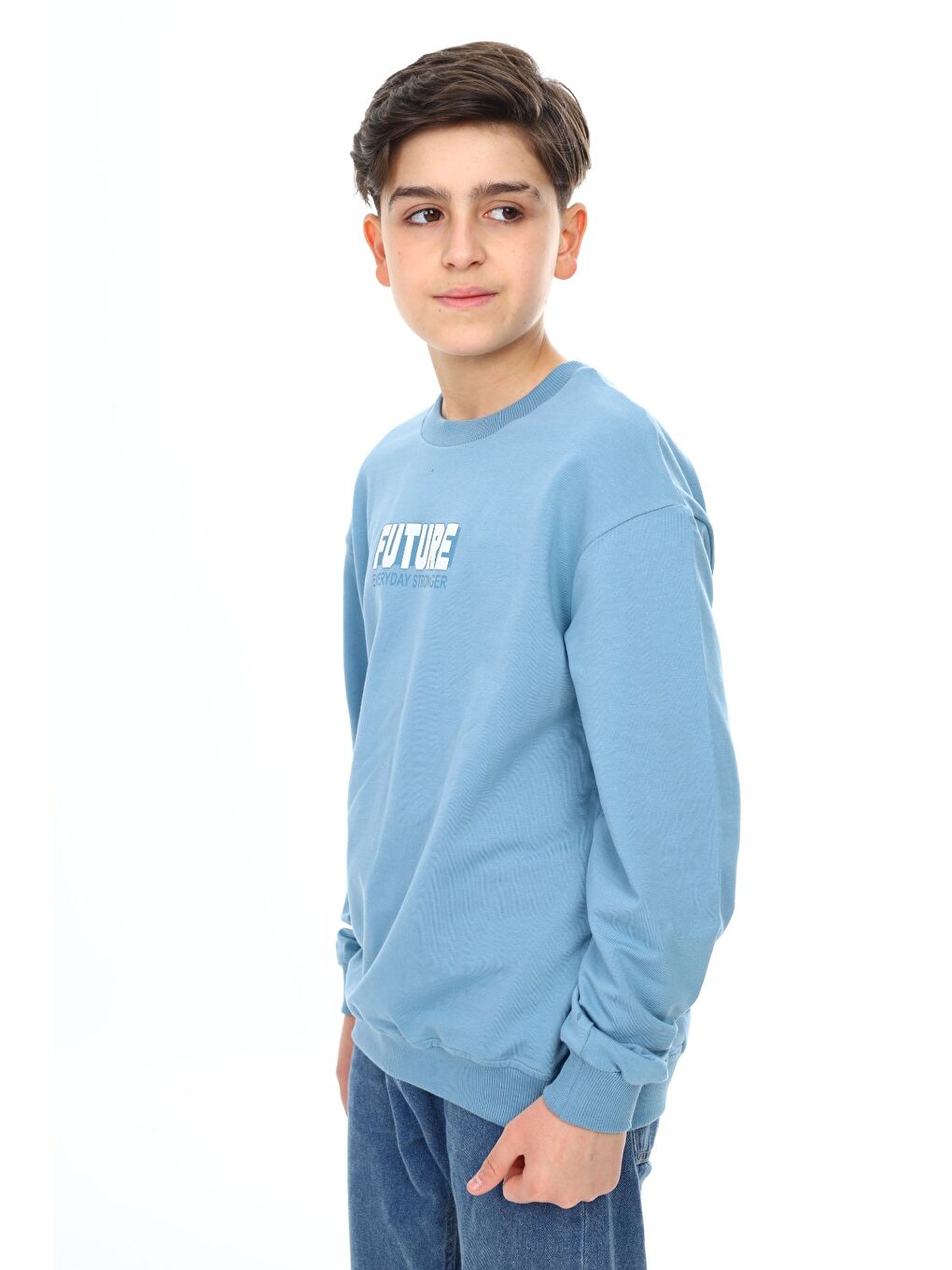 Mavi Erkek Çocuk Baskılı Sweatshirt-2