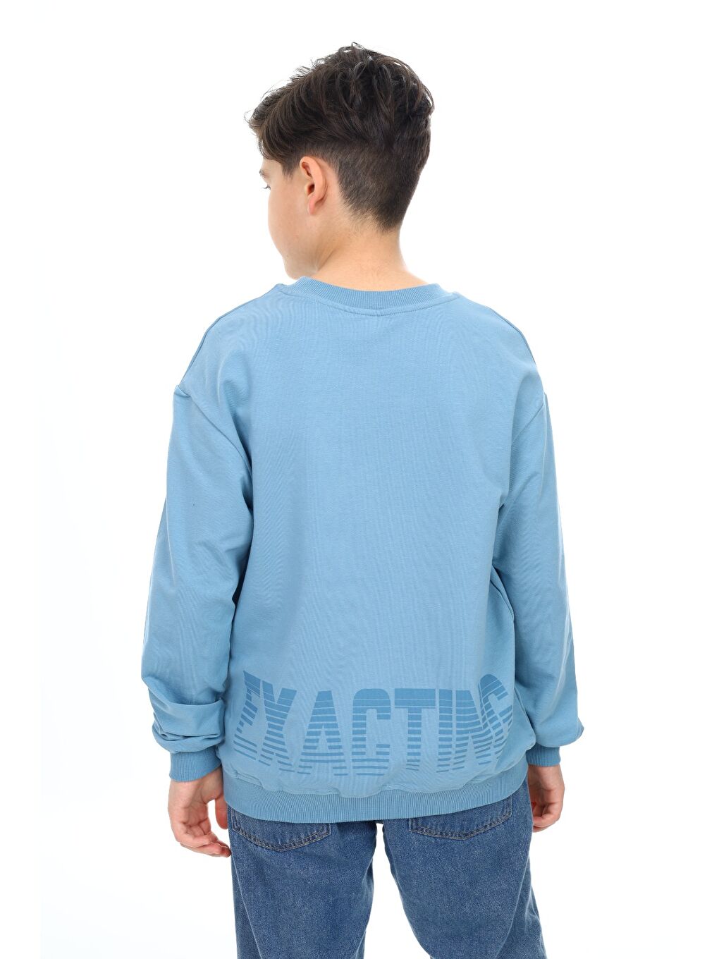 Mavi Erkek Çocuk Baskılı Sweatshirt-4