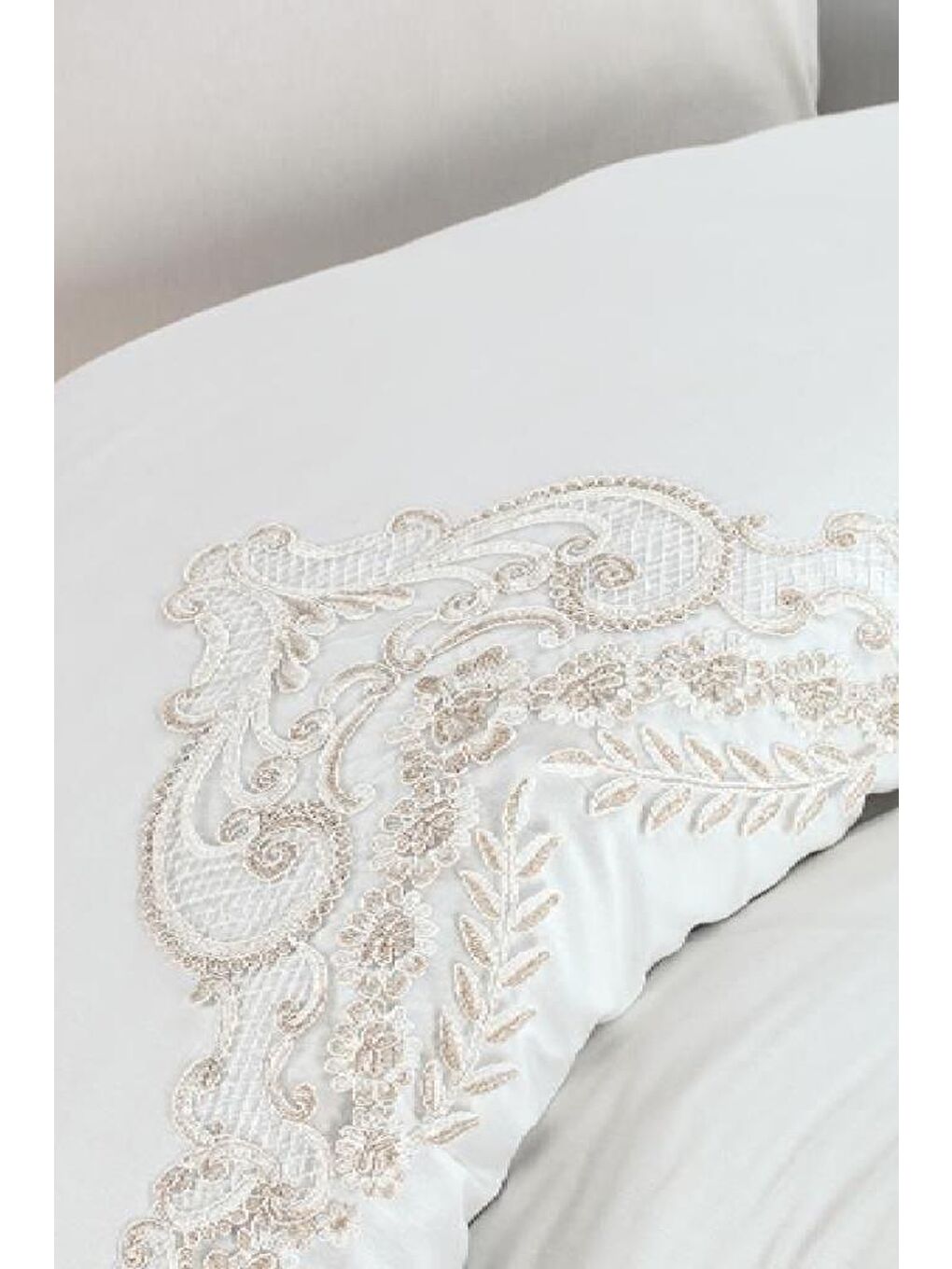 Ekru Tiara Nevresim Takımı Krem-3