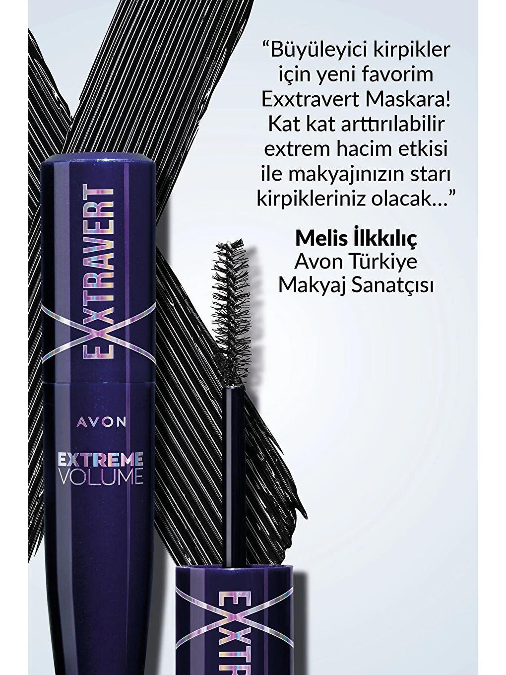 AVON Renksiz Exxtravert Ekstra Hacim Veren Maskara Blackest Black 9 ml - 1