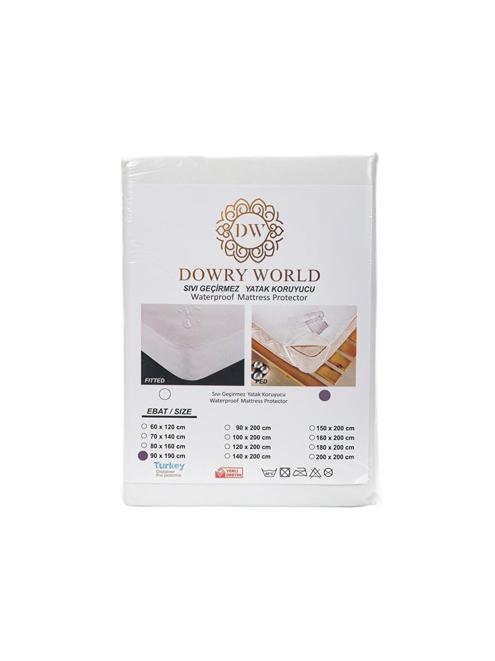 Beyaz Micro Sıvı Geçirmez Ped 90x190 Cm Tek Kişilik Alez-3