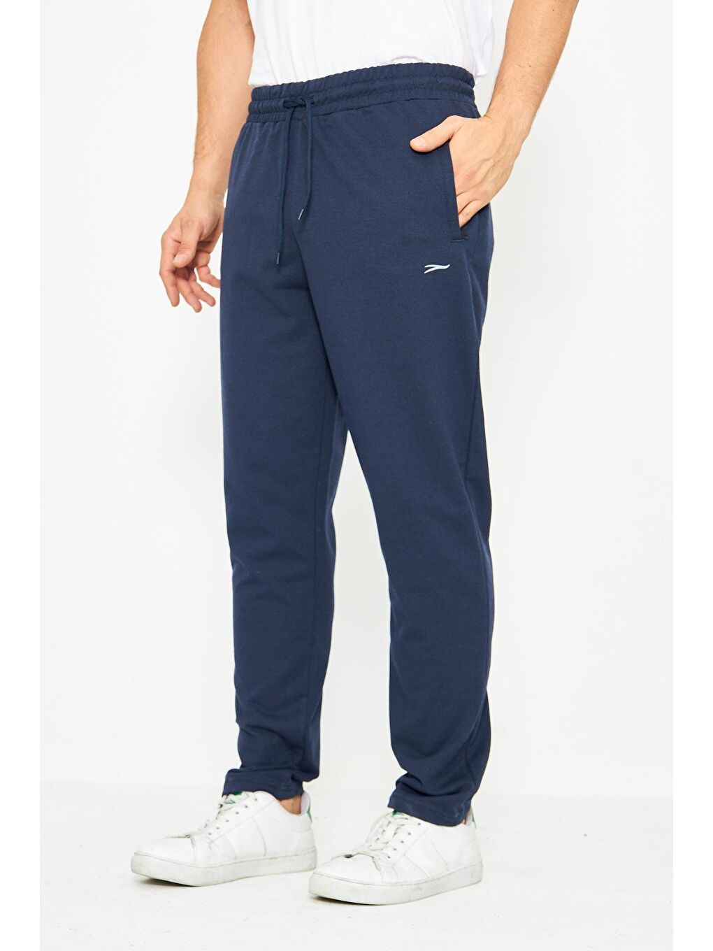 Lacivert Erkek Düz Paça Rahat Kesim Eşofman Altı 6501-2